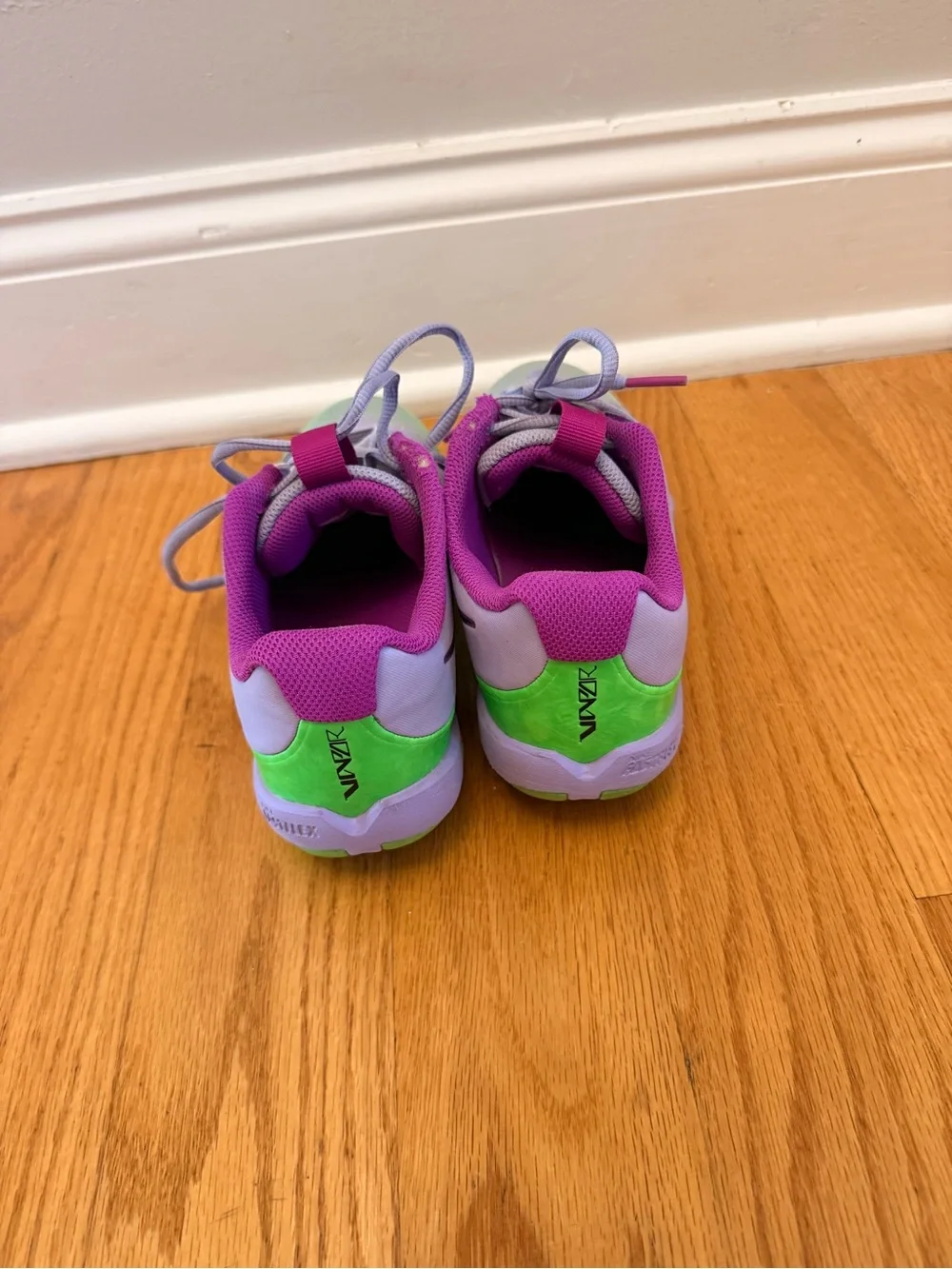 Nike Football Cleats Purple with Green Accents